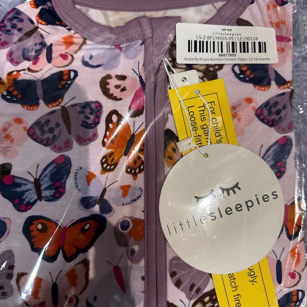 Little Sleepies Purple Butterfly Pajama
